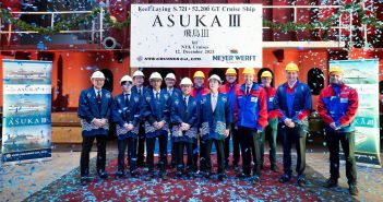 MEYER WERFT und NYK Cruises feiern Kiellegung der ASUKA III (Foto: Meyer-Werft, Papenburg)