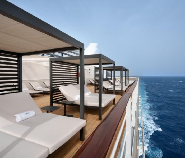 Das private Sonnendeck des MSC Yacht Club (Foto: Ivan Sarfatti)